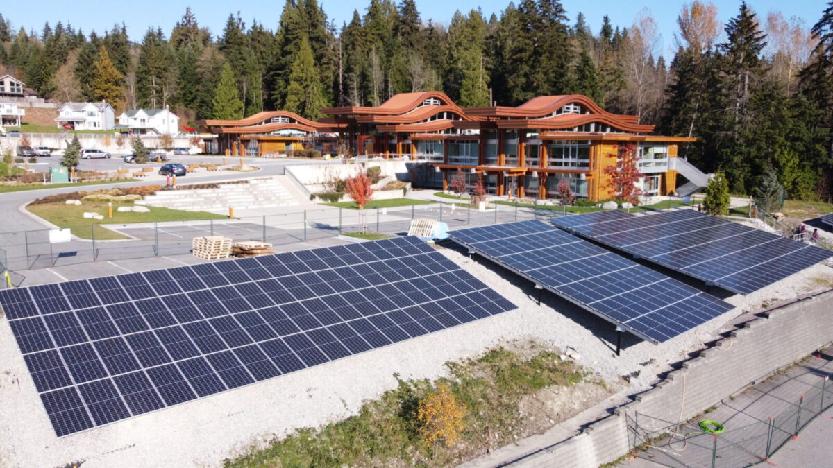 Solar panels in First Nations community, funded by Columbia Basin Trust and the New Relationship Trust